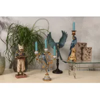 kandelaar papegaai 33 cm - blauw